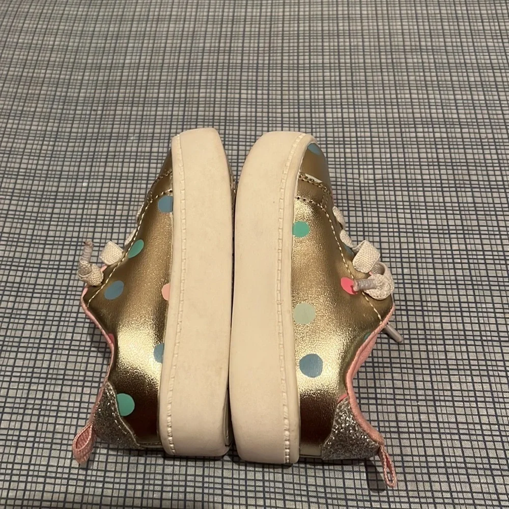 Carter’s Gold Polka Dot Baby Sneakers Size 4